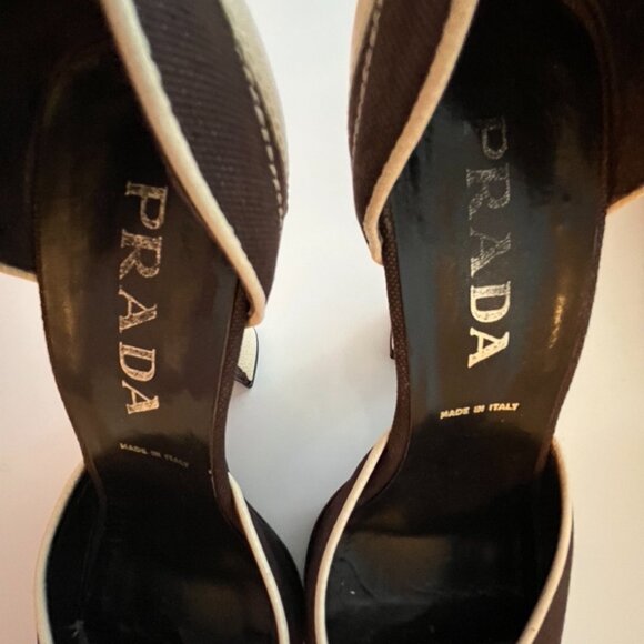 PRADA D'Orsay Peeptoe Heels Size 38 - Picture 2 of 10